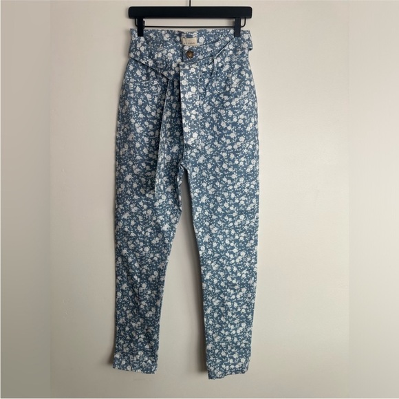 Sézane Maxium Floral Blue Women's Pants, size 6 - Picture 5 of 9